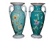 Pair of Royal 
Copenhagen 
early green 
vases. One vase 
is more bright 
in the green 
color than the 
...