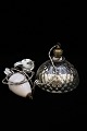 Original 1800 tals loftlampe med lampeskærm i vaflet fattigmandssølv med en fin gammel patina og ...