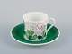 Stig Lindberg for Gustavsberg, Sweden. Rare "Tahiti" coffee cup with  saucer. 
Hand-painted with floral motifs. Retro style.