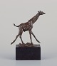 Milo (1955), spansk skulptør. Bronzeskulptur af giraf. Signeret Milo samt stempel fra støberi ...