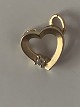 Heart pendant 
with brilliant 
#14 karat Gold
Stamped 585
Height 8.99 mm
Width 8.89 mm
Nice ...