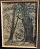 Swane, Sigurd (1879 - 1973) Danmark: Træer. Bly på papir. Betegnet på bagsiden. 61 x 47 ...