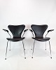 Seven chair with armrests - Model 3207 - Black Leather - Arne Jacobsen & Fritz 
Hansen
Great condition
