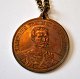 Kobber medalje, for Christian IX og Dronning Louise og Kronprins Frederik of Denmark. 19. årh. ...