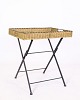 Side table - Wicker tray - Metal legs - 1970
Great condition

