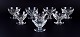 Baccarat, France. A set of eight Art Deco champagne coupes in faceted crystal glass.From the ...