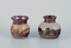 Elly Kuch 
(1929-2008) og 
Wilhelm Kuch 
(1925-2022). To 
unika 
keramikvaser. 
Glasur i brune 
og ...