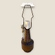 Italiensk Bordlampe, Med gulglaseret geometrik mønster, 32,5cm høj (Incl. fatning), 13cm i ...