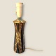 Johannes Andersen keramik. Retro bordlampe, Med stribet glasur, 32cm høj (incl. fatning), 9cm i ...
