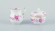 Meissen, 
Tyskland. Pink 
indian 
sukkerskål og 
flødekande i 
håndmalet 
porcelæn.
Ca. ...