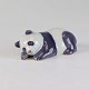Figur i porcelæn af sovende panda no 665Design Allan TherkelsenProducent Royal ...