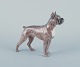 Royal Copenhagen, porcelænshund, stående boxer.Design Holger Christensen ...