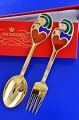 A. Michelsen Christmas spoon and Christmas fork 1968
