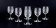 Baccarat, France. A set of six "Nancy" white wine glasses in clear crystal glass.Approximately ...