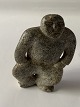 Smuk Grønlandsk fedtstensfigur, udformet som mand. Fedtstenskunst er klassisk Grønlandsk ...