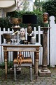 Antique Louis 
XVI console 
table with 
scraped 
original 
colour, 
gold-plated 
decorations and 
gray ...