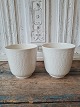 Royal 
Copenhagen pair 
of flower pots 
in Blanc de 
Chine decorated 
with geometric 
pattern in ...