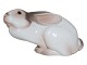 Større Dahl Jensen figur, hvid kanin.Af fabriksmærket ses det, at denne er produceret mellem ...