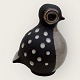Hyllested keramik, fugl med hvide prikker, pæn stand, 12cm høj, 9cm bred.