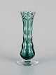 Val St. 
Lambert, 
Belgien. 
Facetslebet 
krystalvase i 
grønt og klart 
glas. 
Midt 
1900-tallet.
I ...