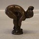 Kai Nielsen Bronze 10 cm Pige der samler fugt I god brugt standStemplet L. Rasmussen, ...