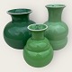 Kähler keramik, Grønne Primavera vaser, Sæt med 3 stk. 14cm høj, 13cm høj, 11cm høj *Perfekt stand*