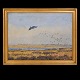 Johannes Larsen maleriJohannes Larsen, 1867-1961, olie på lærredMotiv i form af ørn og ...