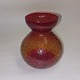 Rødt huacintglas vase fra Fyens Glasværk. I god stand uden skader eller reparationer. H. 11,5 cm