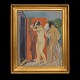 Axel P. Jensen, 1886-1972, olie pladeMotiv i form af badende kvinderLysmål: 36x28cm. Med ...