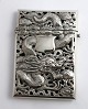 Chinese silver box. Length 10.2 cm. Width 7 cm