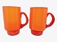 Holmegaard Palet, stort orangerødt kaffekrus.Designet af Michael Bang i 1973.Diameter ...