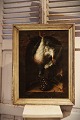 Fin 1800 tals 
oliemaleri på 
lærred , Nature 
morte / 
Stilleben af 
due og 
vindruer. 
Maleriet er ...