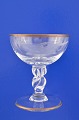 Vinservice fra Lyngby, Måge glas med guld.Måge likørglas, højde 8 cm. diameter 6,7 cm.  Fin ...