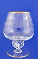 Vinservice fra Lyngby, Måge glas med guld.Måge cognac glas, højde 8,8 cm. diameter 4,5 cm. ...