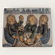 Bornholmsk keramik, Relief, Michael Andersen, Fiskerpiger, 29cm bred, 23cm høj, Nr. 6055, Design ...