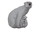 Stor Lyngby figur, gruppe af  isbjørne.Dekorationsnummer 98B.1. sortering.Højde 18,0 ...