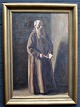 Dansk kunstner 
(19. årh.): En 
stående munk. 
Olie på lærred. 
Usigneret. 76 x 
52 cm. 
Indrammet: ...