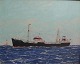 Guldbrandsen, 
E. (20. årh.), 
Norge: 
Skibsportræt af 
motortankeren 
Haakon Hauan 
fra Norge. Olie 
...