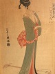 Indrammet 
Japansk tryk af 
Geisha, Mål med 
ramme 
48,5x35cm.