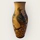 Bornholmsk 
keramik, 
Hjorth, Vase, 
Påfuglemotiv, 
29cm høj, 12cm 
bred, Nr. 44 
*Pæn stand*