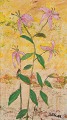 Göta Fogler 
(1919-1992), 
listed Swedish 
artist.
Oil on canvas.
Still life 
with pink 
flowers on ...