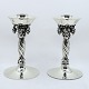 Georg Jensen; Pair of grape candlesticks in sterling silver, design no. 263
