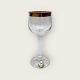 Bøhmisk krystal 
glas, Portvin, 
Med guldkant, 
13cm høj, 5,5cm 
i diameter *Pæn 
stand*