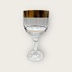 Bøhmisk krystal 
glas, Rødvin, 
Med guldkant, 
15,5cm høj, 
7,5cm i 
diameter *Med 
lidt slid på 
...