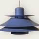 Horn belysning, 
Type 753, 
loftlampe i blå 
metal, fra 
1970'erne, flot 
stand, Diameter 
ca. 28 cm.