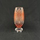 Modern orange vase in crystal glass