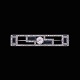 Art deco broche 
i platin med 
1.0 ct diamant 
og safirer