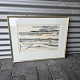 Litografi af 
abstrakt 
landskab med 
blå og grå 
streger Nr. 
17/50
Kunstner Svend 
...