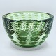 Ingeborg Lundin for Orrefors; Large bowl in transparent and green glass, no. 586 
L