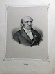 David Monies 
(1812-94):
Portræt af 
Arkitekten 
Gustav 
Friederich 
Hetsch  
(1788-1864).
Litografi ...